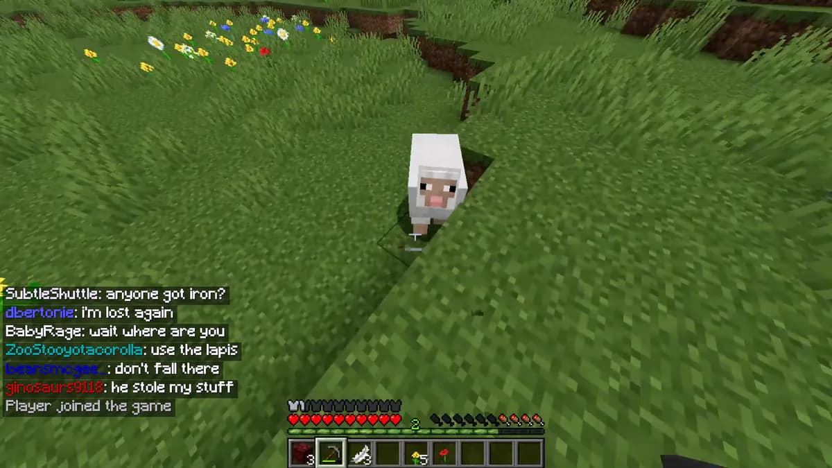 Sample Minecraft Chat scene made in Mimicly